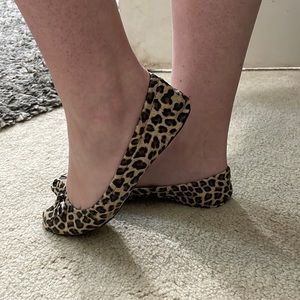 Cheetah Print Foldable Ballet Flats Size 7-8